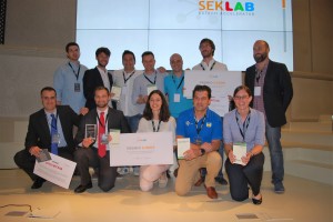 Foto de los ganadores de la primera edicion de SEK Lab